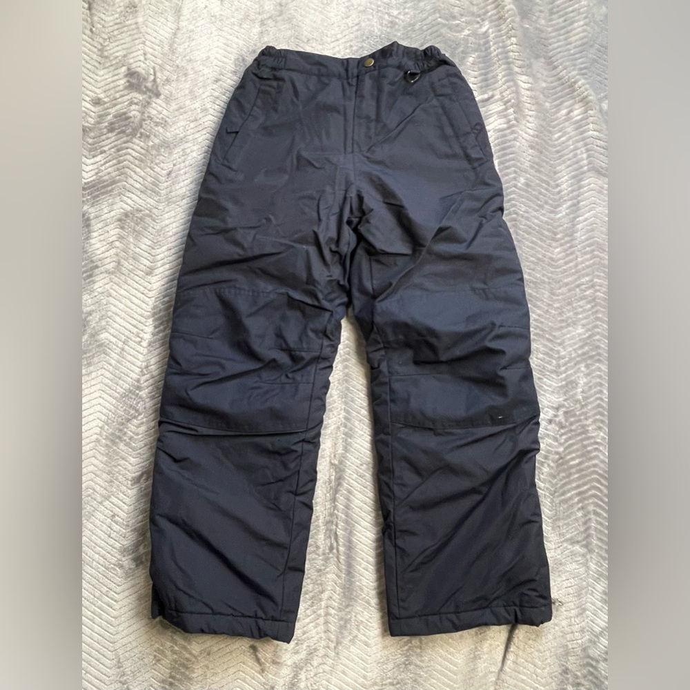 Kids Lands End Navy Blue Snow Ski Pants 10